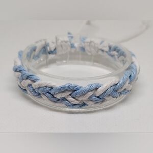 Men's bracelet‎ braided rope blue new e41